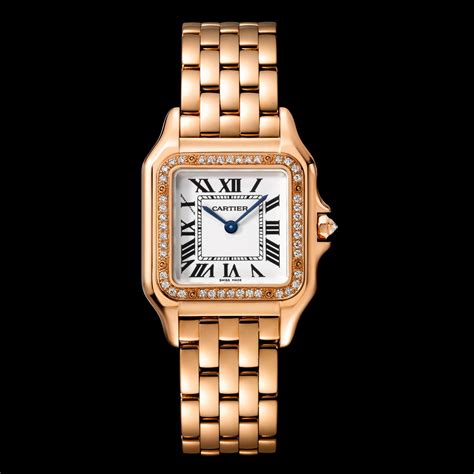 cartier panthere watch rose gold|cartier panthere gold diamond watch.